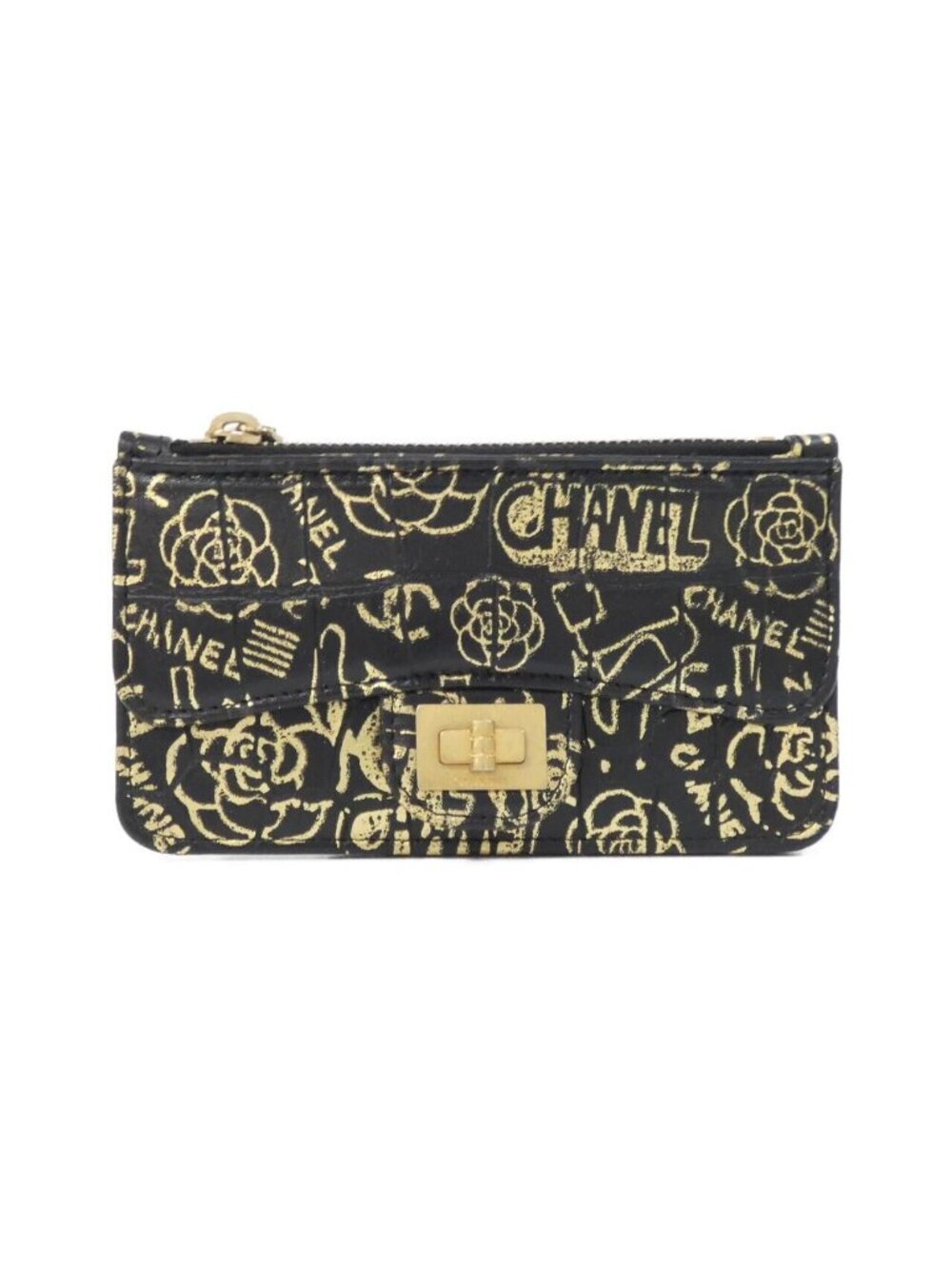 Chanel Card Case Card Holders Black